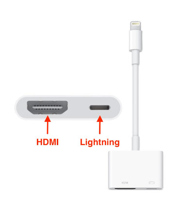 Adaptateur AV Lightning vers Digital HDMI pour iPhone iPad